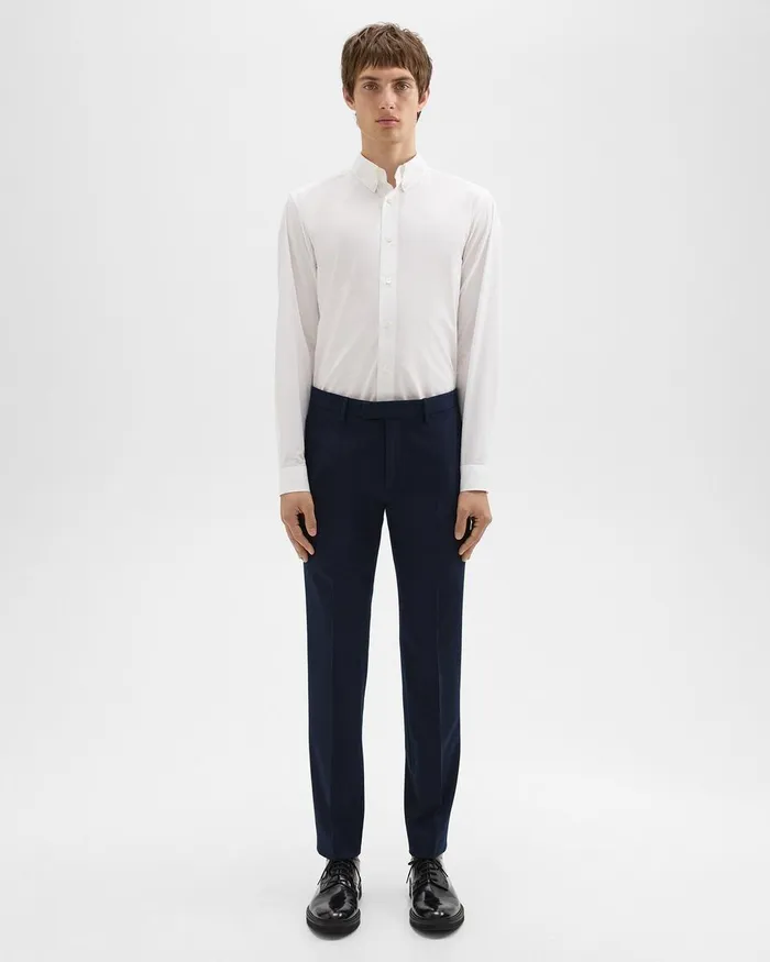 Theory Pants Zaine Tab Pant In Stretch Cotton Baltic 8211 Men