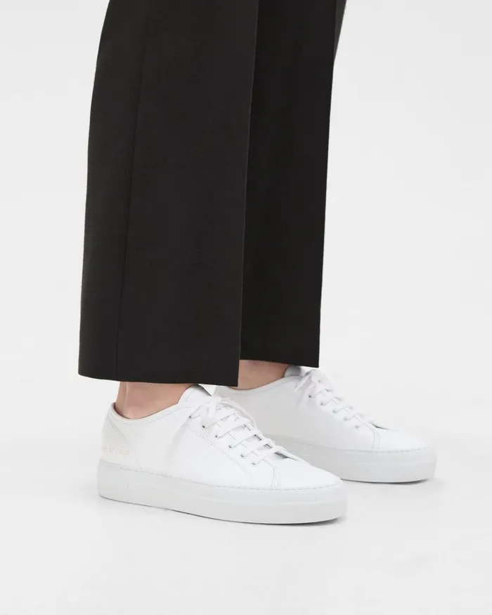 Theory Shoes Common Projects Womens Tournament LowTop Super Platform Sneakers White 8211 Women