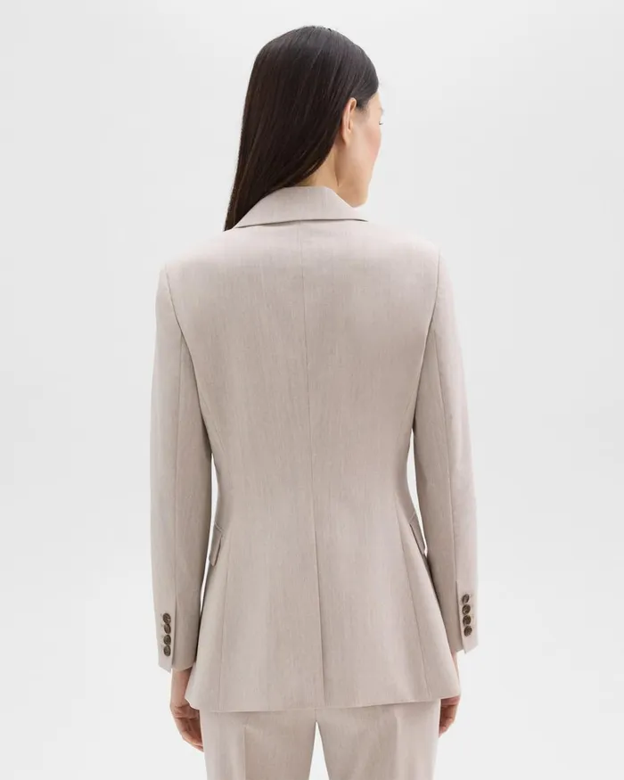 Theory Suits Etiennette Blazer In Good Wool Sand Melange 8211 Women