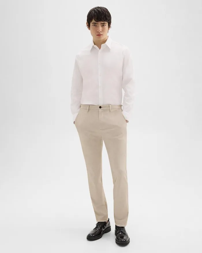 Theory Suits Zaine Pant In Printed Precision Ponte Sand Multi 8211 Men
