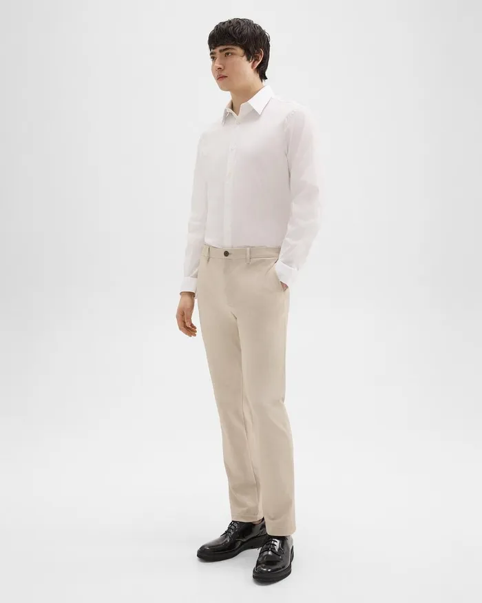 Theory Suits Zaine Pant In Printed Precision Ponte Sand Multi 8211 Men
