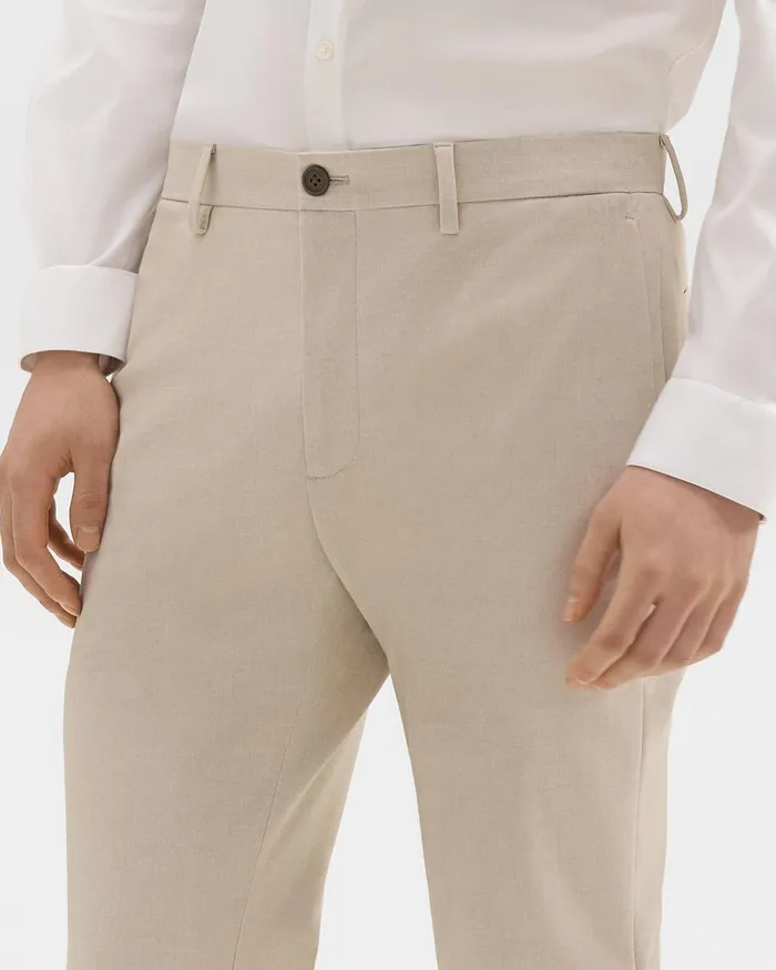 Theory Suits Zaine Pant In Printed Precision Ponte Sand Multi 8211 Men