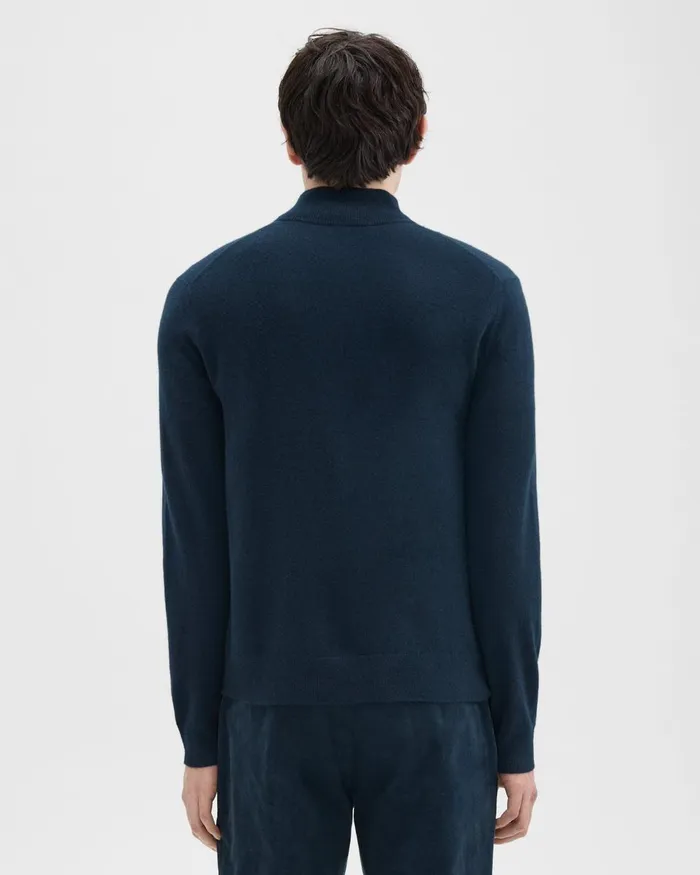 Theory Sweaters Cardigans Hilles QuarterZip Sweater In Cashmere Baltic 8211 Men