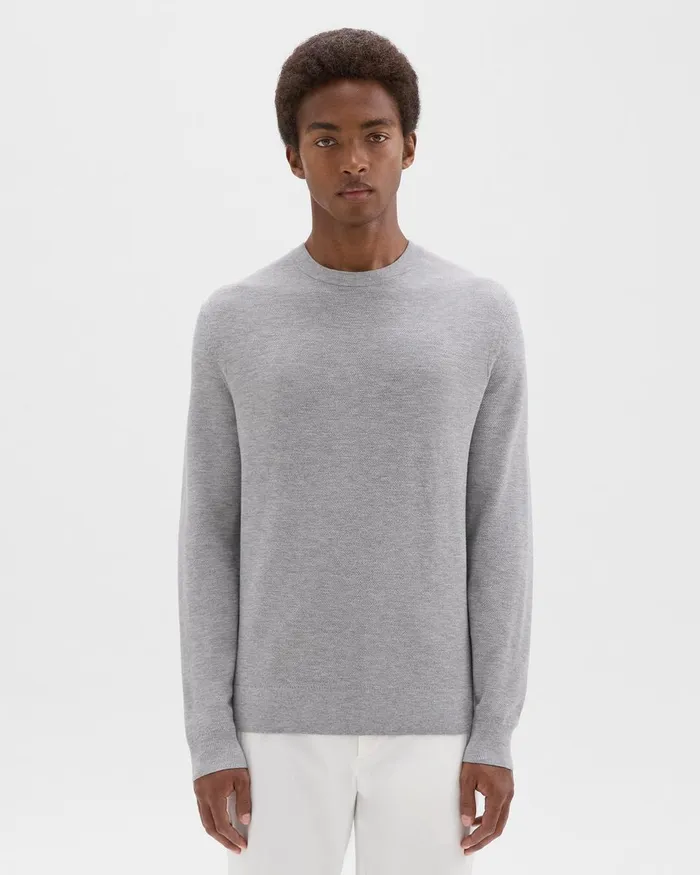 Theory Sweaters Cardigans Riland Sweater In Light Bilen Light Grey Heather 8211 Men