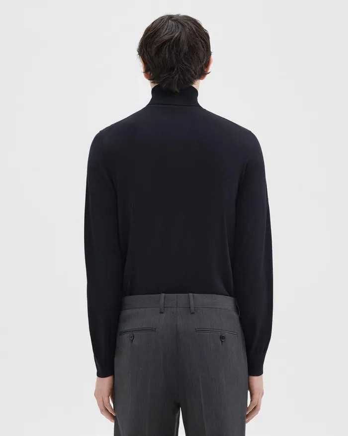 Theory Sweaters Cardigans Turtleneck Sweater In Regal Wool Navy 8211 Men