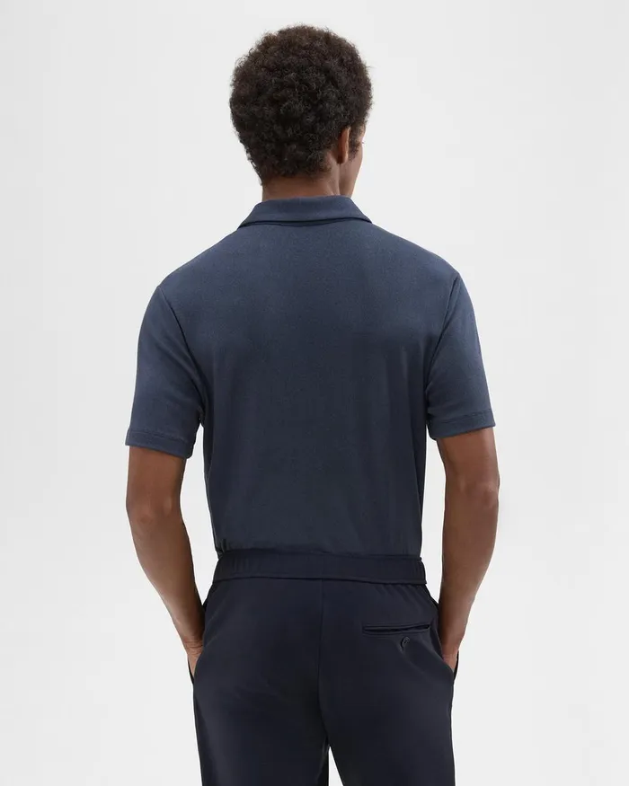 Theory Tshirts Polos Bron Polo Shirt In Anemone Modal Jersey Eclipse Multi 8211 Men