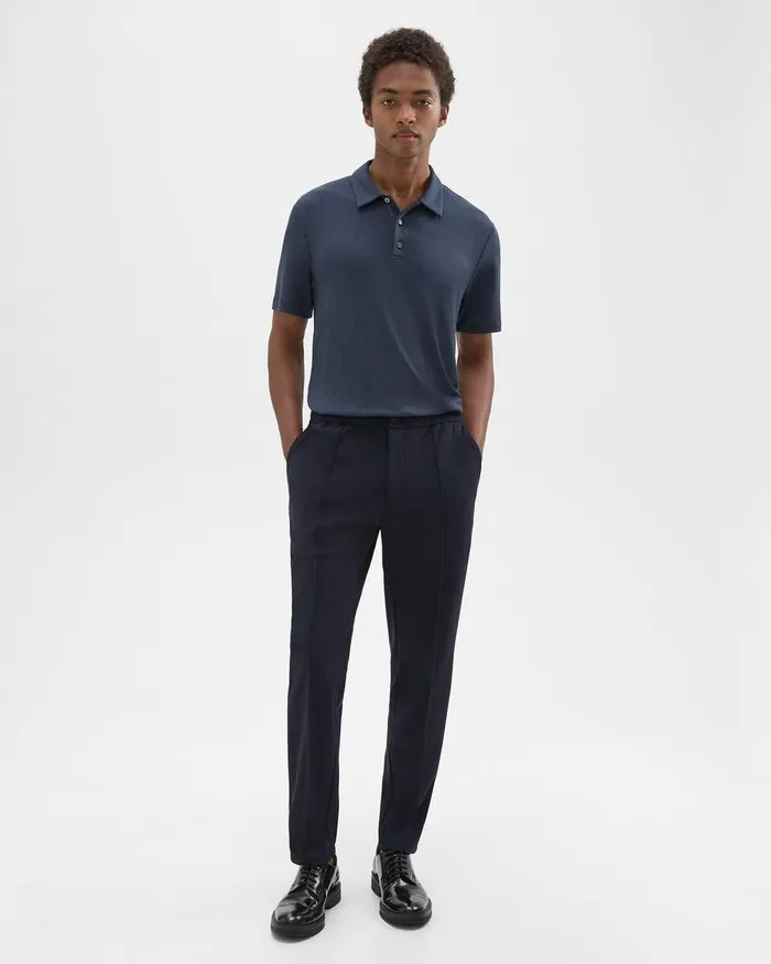 Theory Tshirts Polos Bron Polo Shirt In Anemone Modal Jersey Eclipse Multi 8211 Men