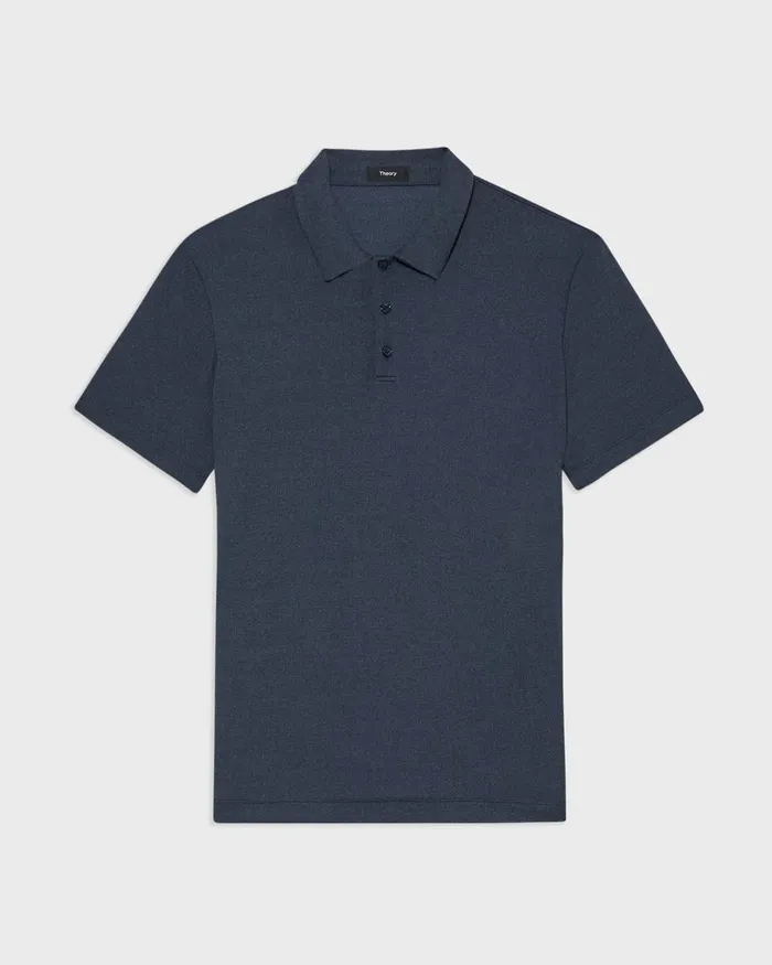 Theory Tshirts Polos Bron Polo Shirt In Anemone Modal Jersey Eclipse Multi 8211 Men