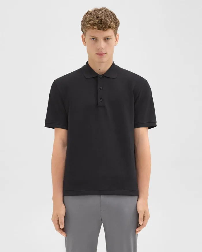 Theory Tshirts Polos Jocelin Polo Shirt In Studio Knit Jacquard Black 8211 Men
