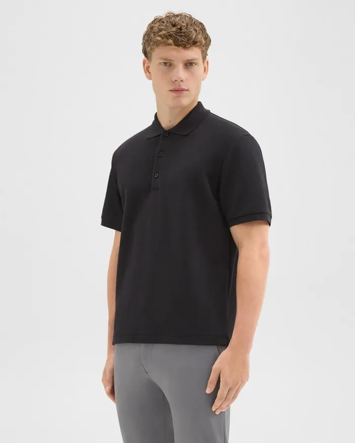 Theory Tshirts Polos Jocelin Polo Shirt In Studio Knit Jacquard Black 8211 Men