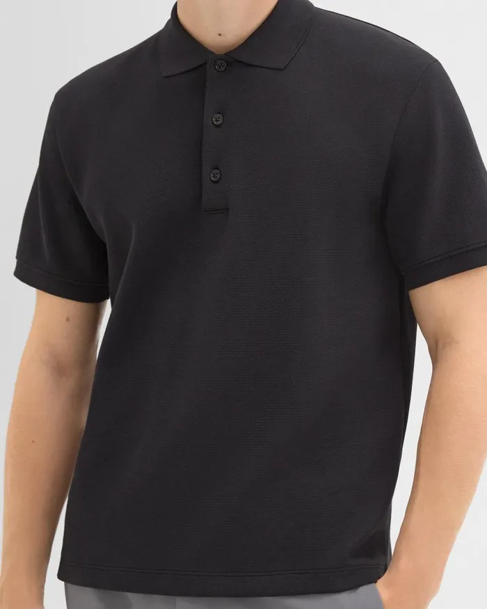 Theory Tshirts Polos Jocelin Polo Shirt In Studio Knit Jacquard Black 8211 Men