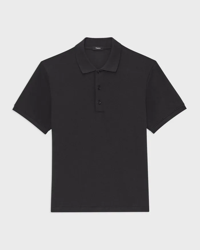 Theory Tshirts Polos Jocelin Polo Shirt In Studio Knit Jacquard Black 8211 Men