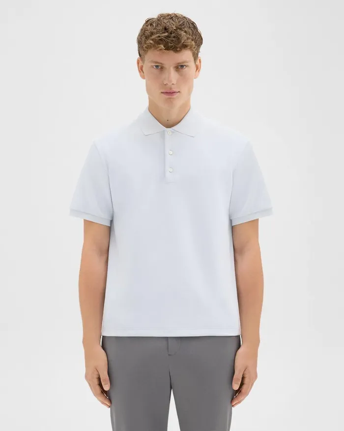 Theory Tshirts Polos Jocelin Polo Shirt In Studio Knit Jacquard Ice 8211 Men