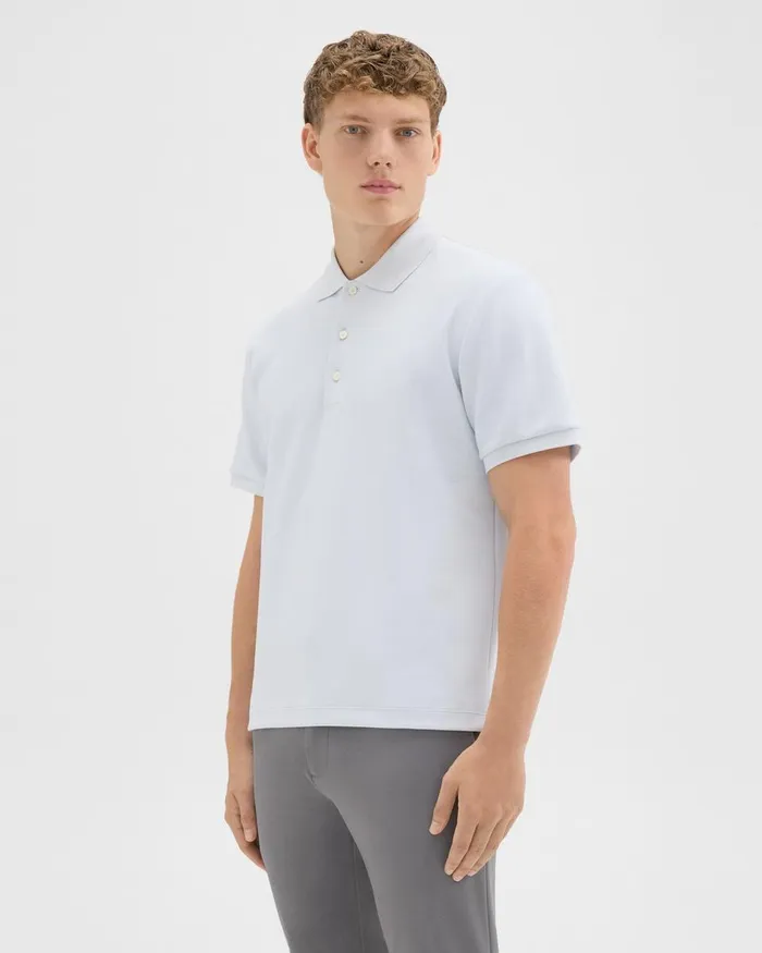 Theory Tshirts Polos Jocelin Polo Shirt In Studio Knit Jacquard Ice 8211 Men