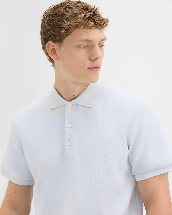 Theory Tshirts Polos Jocelin Polo Shirt In Studio Knit Jacquard Ice 8211 Men
