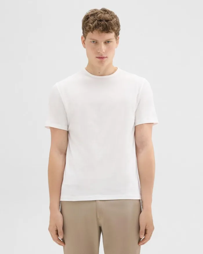 Theory Tshirts Polos Precise Tee In Luxe Cotton Jersey White 8211 Men