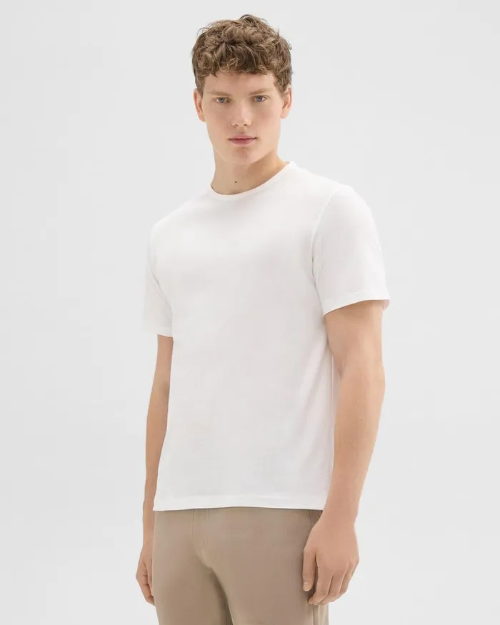 Theory Tshirts Polos Precise Tee In Luxe Cotton Jersey White 8211 Men