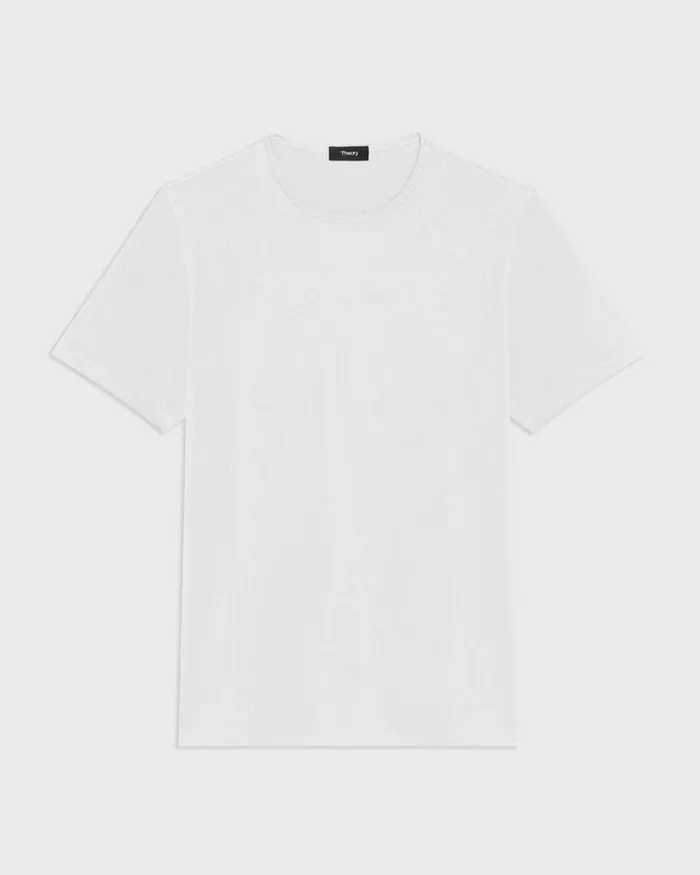 Theory Tshirts Polos Precise Tee In Luxe Cotton Jersey White 8211 Men