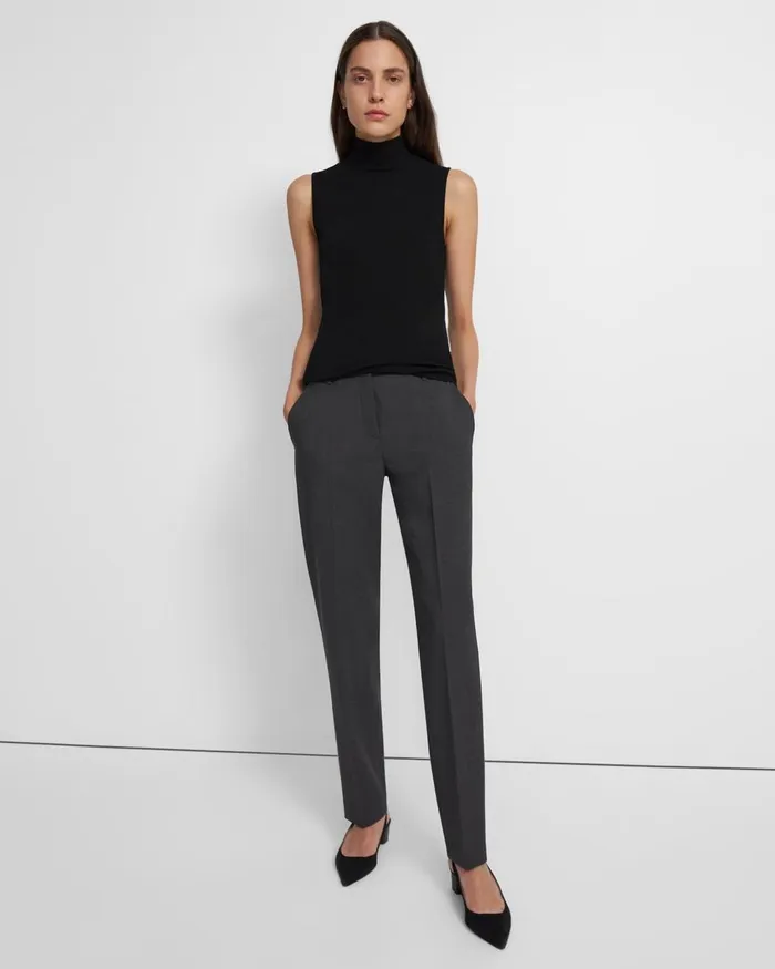Theory TShirts Sleeveless Turtleneck Sweater In Ribbed Viscose Black 8211 Women