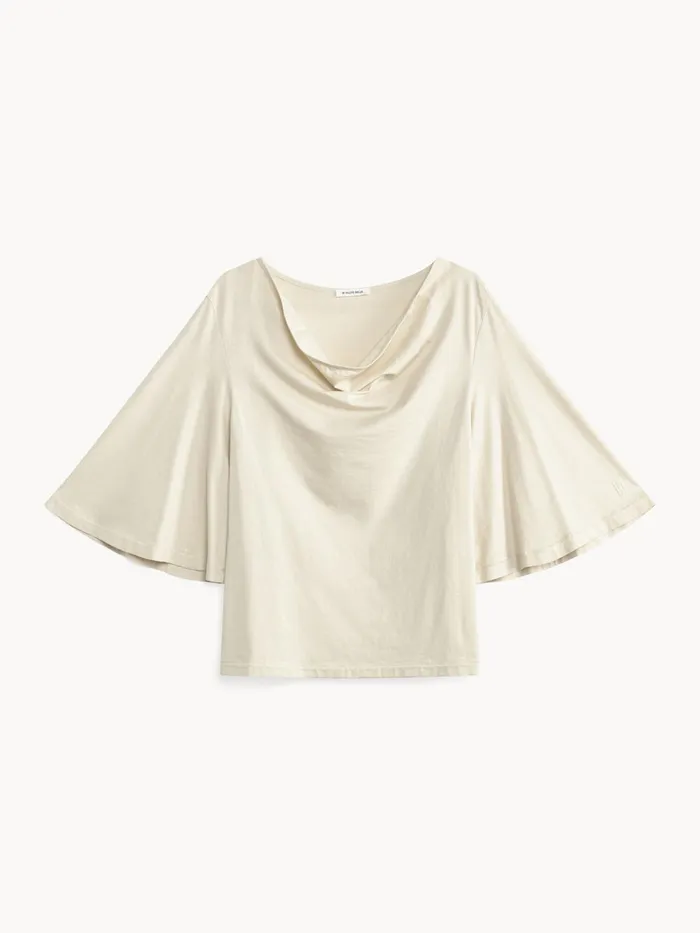 Tops and Blouses Women By Malene Birger Bryar Organic Cotton TShirt Oyster Gray