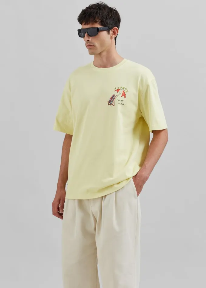 Tops Men The Frankie Shop Samse Samse Sagiotto TShirt 8211 Yellow Estate