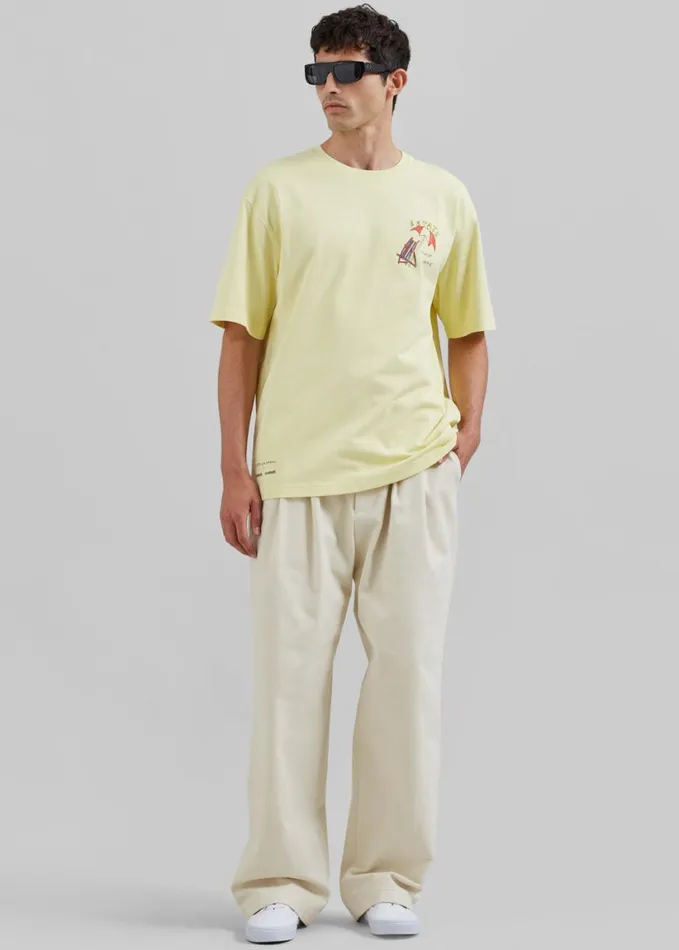 Tops Men The Frankie Shop Samse Samse Sagiotto TShirt 8211 Yellow Estate