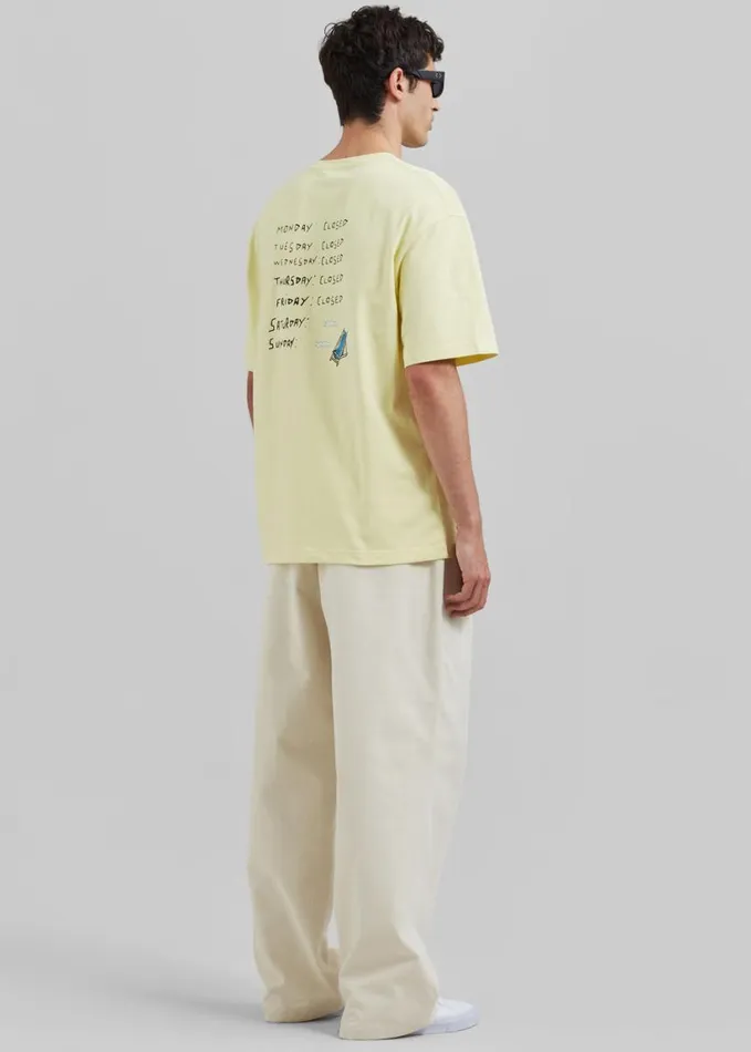 Tops Men The Frankie Shop Samse Samse Sagiotto TShirt 8211 Yellow Estate