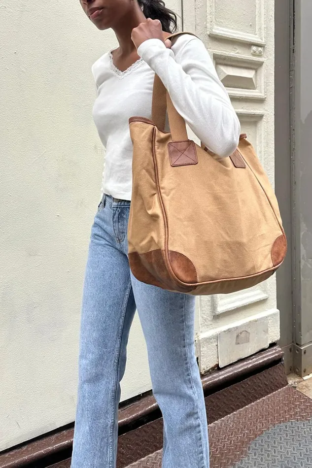 Tote Bag Sand Women Brandy Melville Bags and Backpacks
