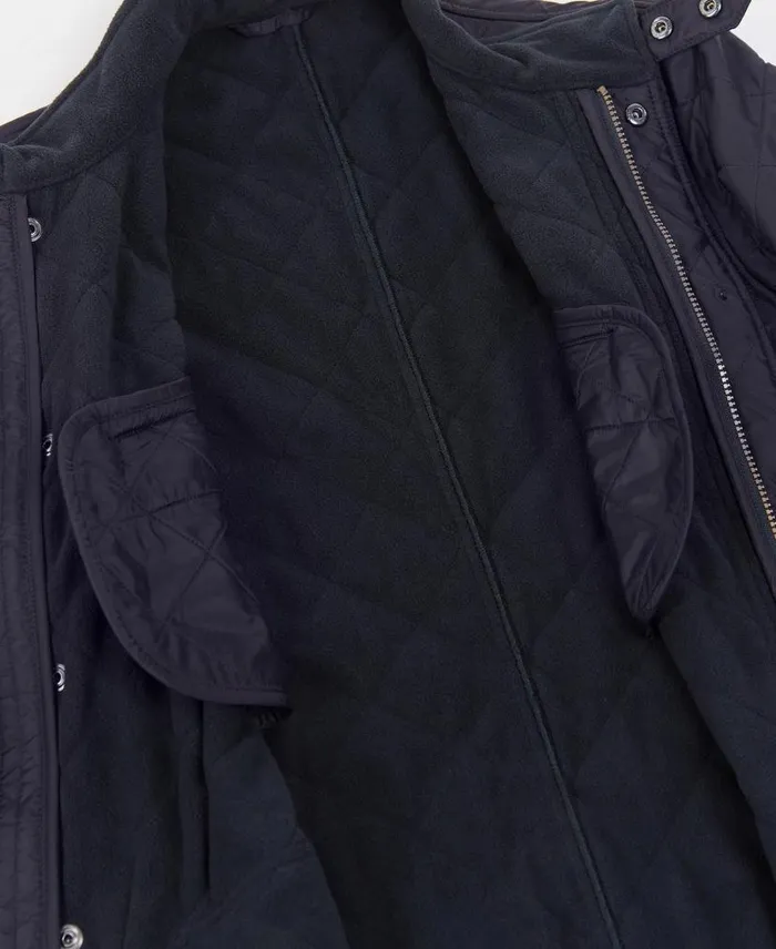 Tourer Ariel Polar Quilted Jacket Charcoal Men Barbour Quilted Jackets