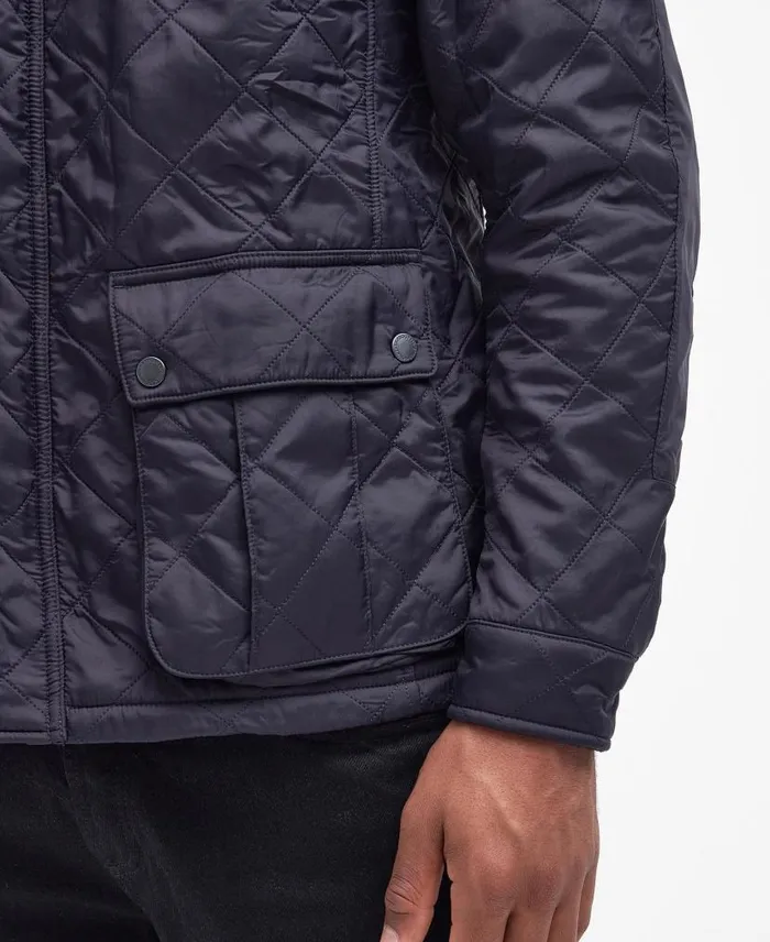 Tourer Ariel Polar Quilted Jacket Charcoal Men Barbour Quilted Jackets