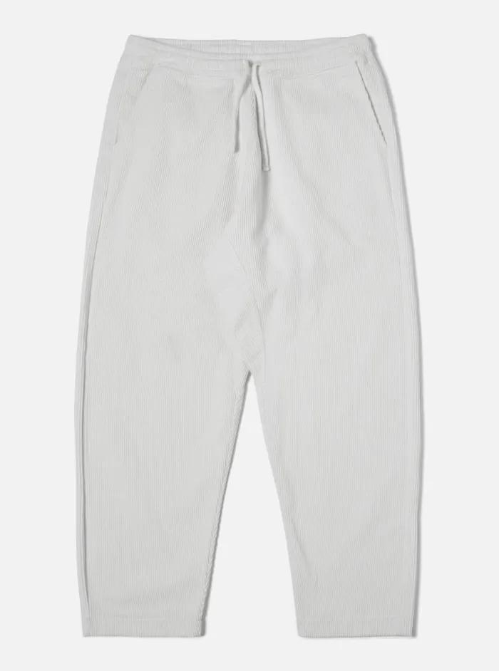 Trousers Men Universal Works Universal Works Braga Pant In Ecru 6 Wale Corduroy
