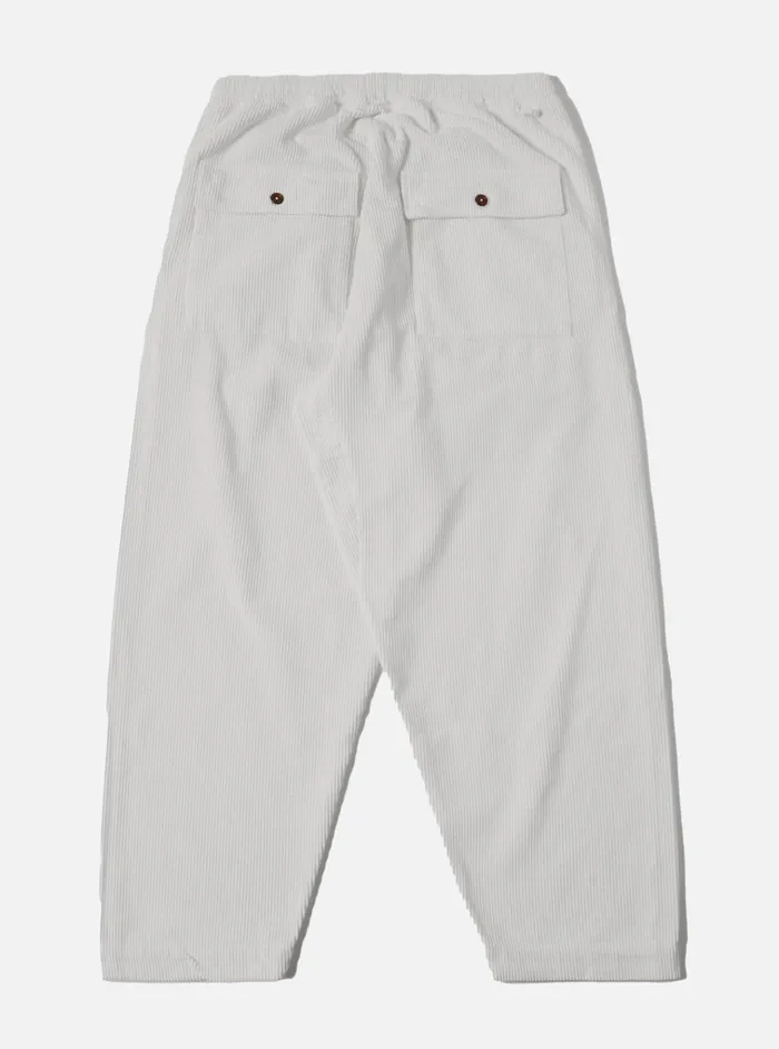 Trousers Men Universal Works Universal Works Braga Pant In Ecru 6 Wale Corduroy