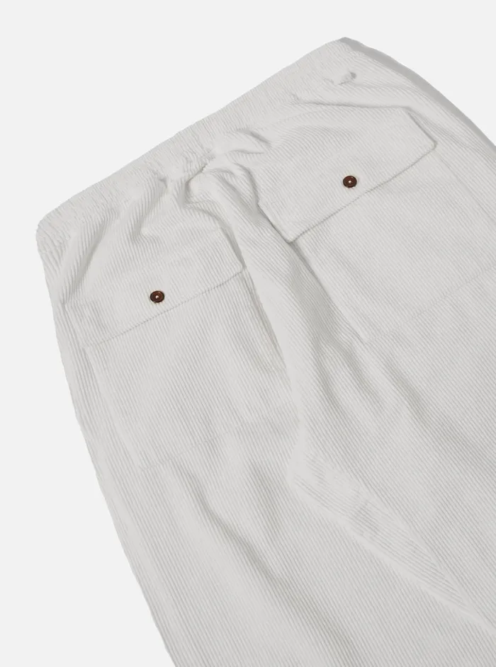 Trousers Men Universal Works Universal Works Braga Pant In Ecru 6 Wale Corduroy