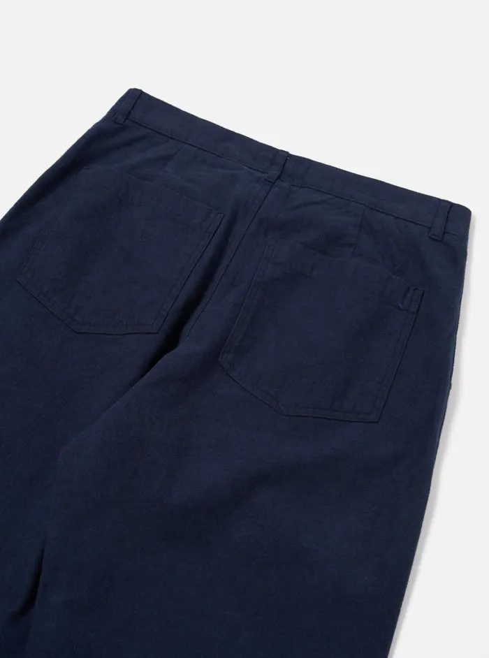 Trousers Men Universal Works Universal Works Duke Pant In Navy Nebraska Cotton