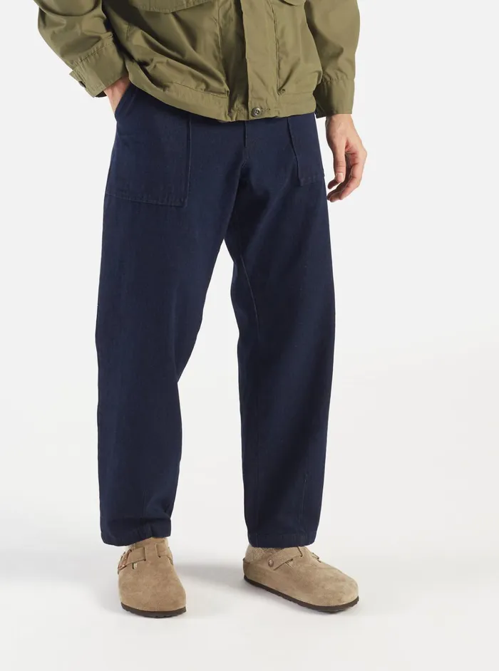 Trousers Men Universal Works Universal Works Fatigue Pant In 11oz Indigo Denim