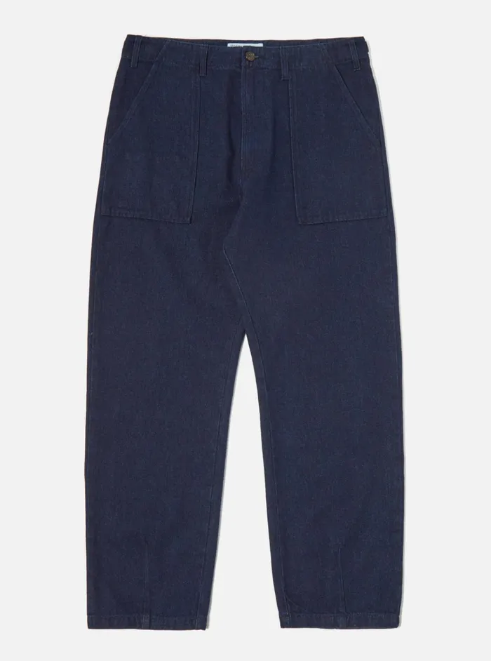 Trousers Men Universal Works Universal Works Fatigue Pant In 11oz Indigo Denim