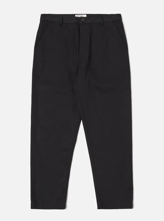 Trousers Men Universal Works Universal Works Military Chino In Black Works Twill