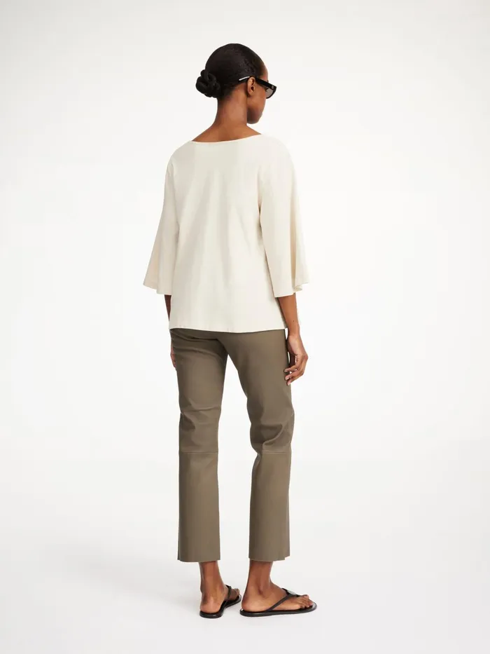 Trousers Women By Malene Birger Florentina Leather Trousers Shitake