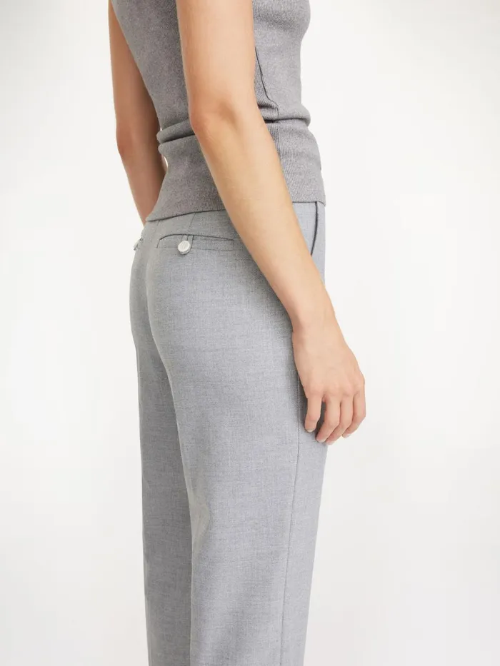 Trousers Women By Malene Birger Igda StraightLeg Trousers Grey Melange