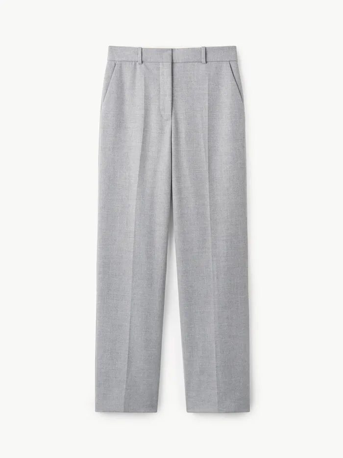 Trousers Women By Malene Birger Igda StraightLeg Trousers Grey Melange