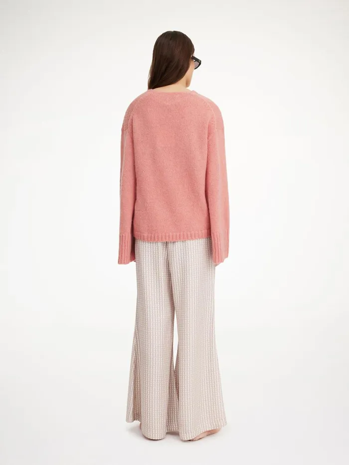 Trousers Women By Malene Birger Lucee Flared Trousers Off White Monogram