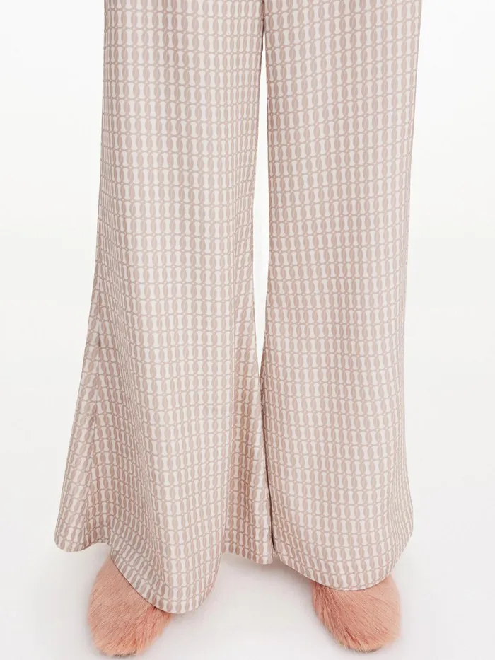 Trousers Women By Malene Birger Lucee Flared Trousers Off White Monogram