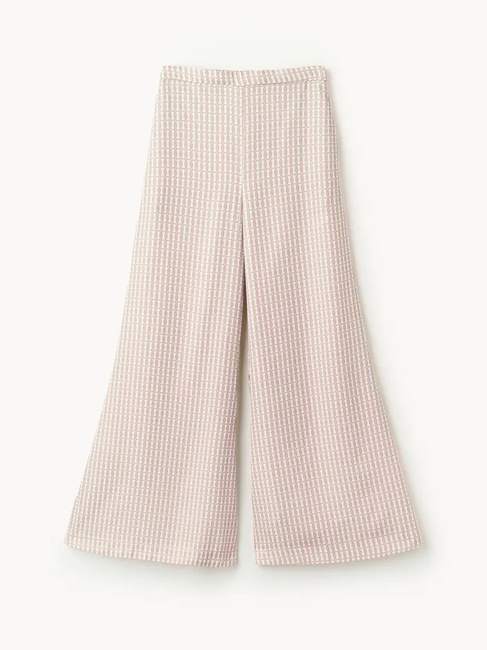 Trousers Women By Malene Birger Lucee Flared Trousers Off White Monogram