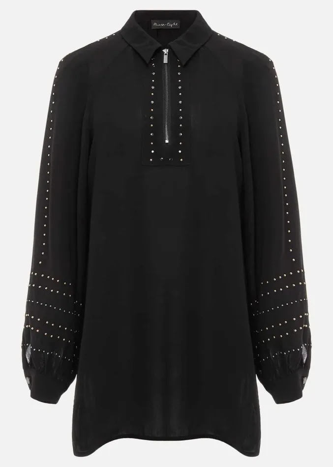Tullulah Heatfix Sleeve Tunic Blouse Black Women Phase Eight Shirts and Blouses Tullulah Heatfix Sleeve Tunic Blouse Black Women Phase Eight Shirts and Blouses