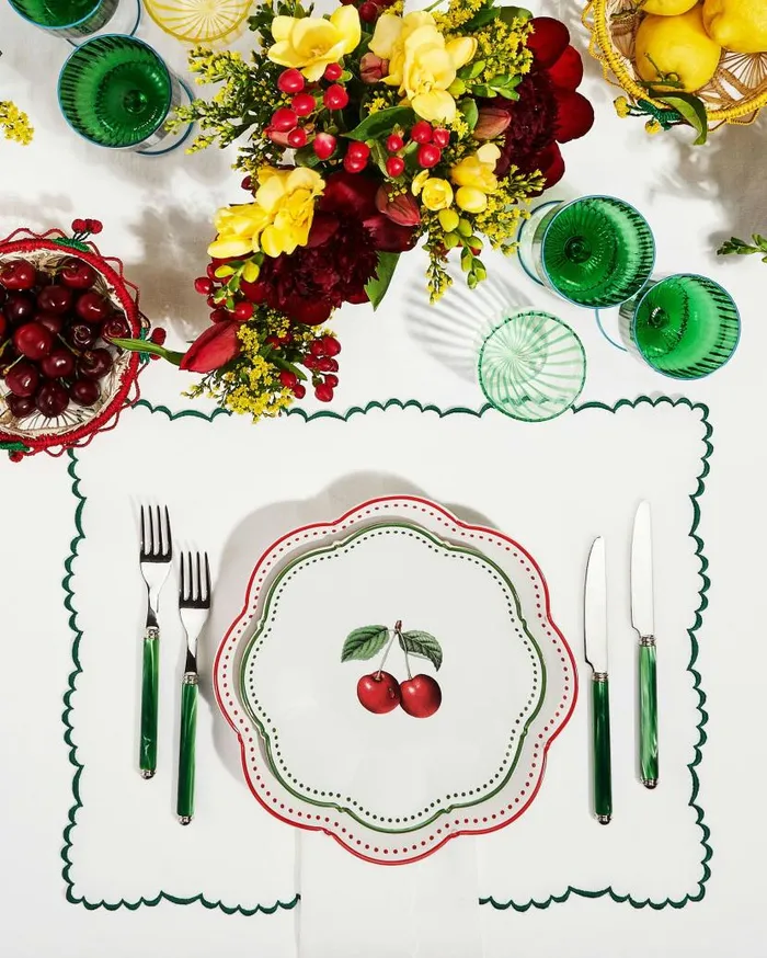 Tutti Frutti Dessert Plate Green Women Aquazzura Dinnerware Tutti Frutti Dessert Plate Green Women Aquazzura Dinnerware