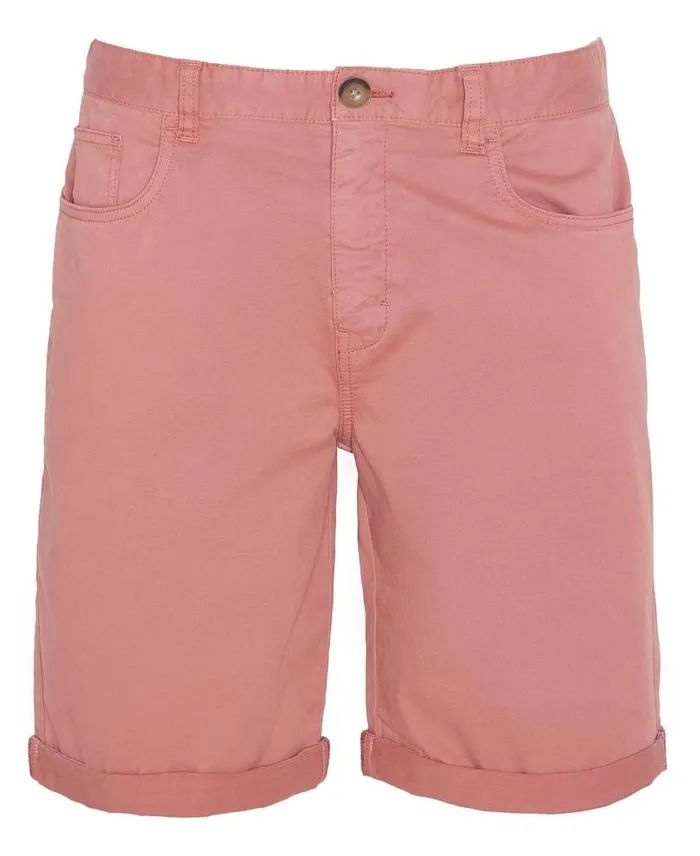 Twill Shorts Pink Clay Men Barbour Trousers and Shorts