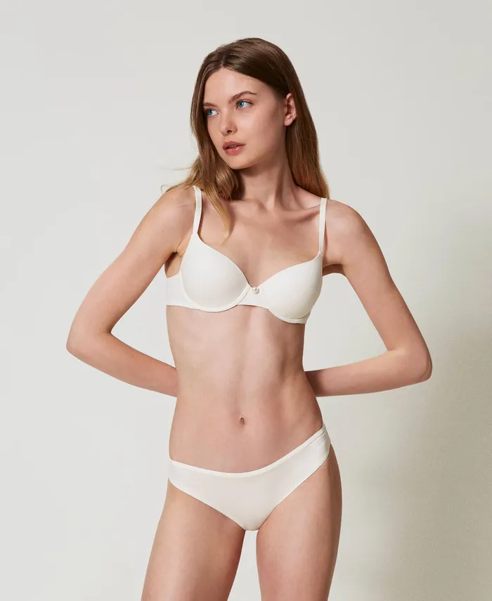 Twinset Charmeuse PushUp Bra Antique White Women Underwear And Nightwear
