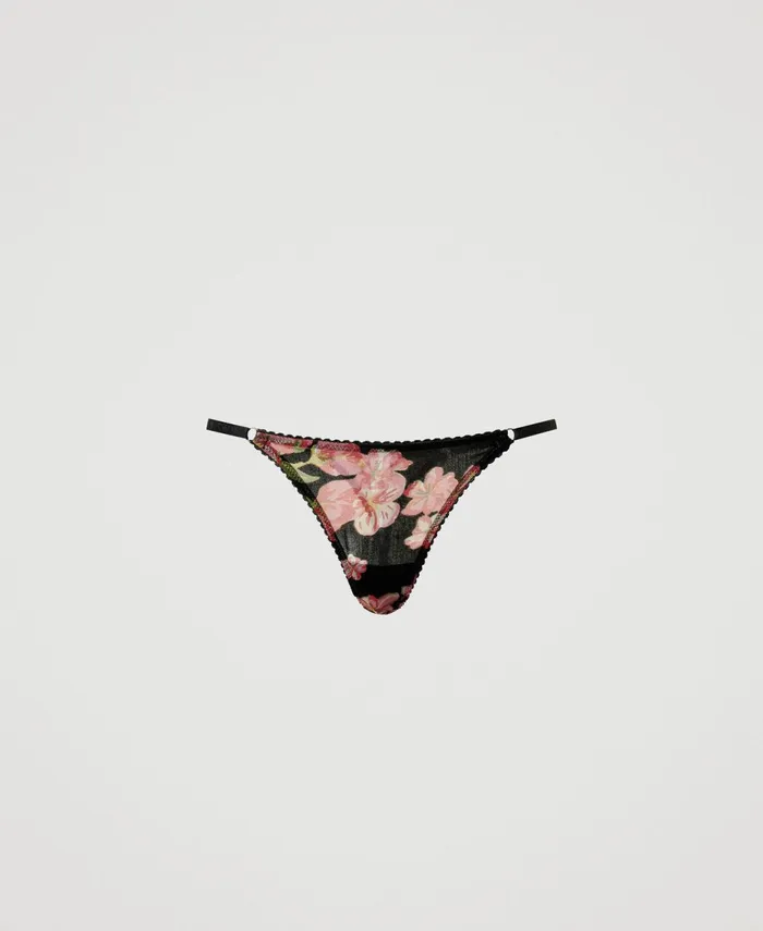 Twinset Dvor Velvet Thong Briefs Multicolour Blooming Women Underwear And Nightwear Twinset Dvor Velvet Thong Briefs Multicolour Blooming Women Underwear And Nightwear