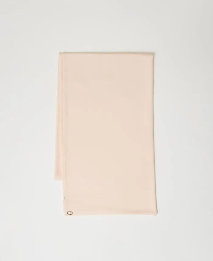 Twinset Doubled Georgette Stole Peach Pink Women Scarves