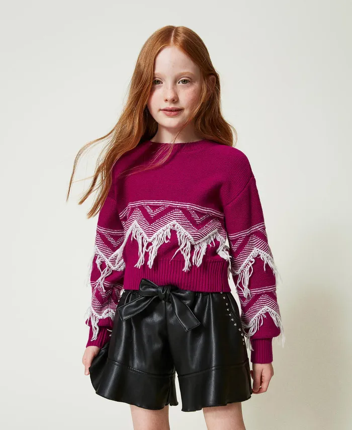 Twinset Flared Shorts With Studs Black Girl Trousers And Jeans